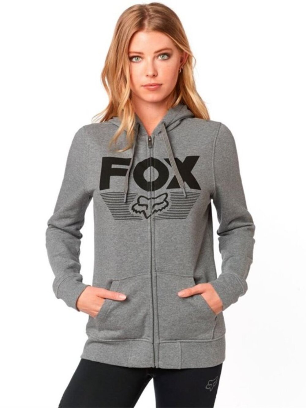 EUC FOX RACING ASCOT ZIP UP HOODIE SIZE MEDIUM